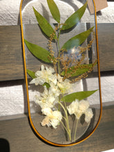 Load image into Gallery viewer, Wall Decor- Unique wooden frame, Capsule shaped, real pressed flowers