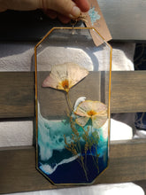 Load image into Gallery viewer, The Golden Coast Wall Decor- Unique wooden frame, real pressed flowers