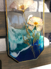 Load image into Gallery viewer, The Golden Coast Wall Decor- Unique wooden frame, real pressed flowers