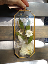 Load image into Gallery viewer, Wall Decor- Unique wooden frame, real pressed flowers