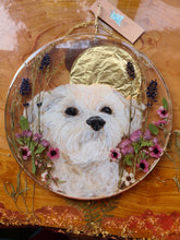 Load image into Gallery viewer, Custom Pet Portrait, 8 inch acrylic pet portraits with pressed botanicals
