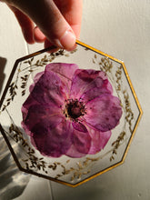 Load image into Gallery viewer, Wall Decor- Unique wooden frame, geometric shaped, real pressed flowers