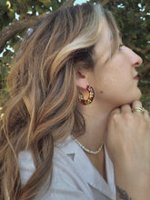 Load image into Gallery viewer, Flower Hoop Collection- Medium Thick Hoops, marigold