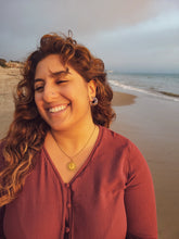 Load image into Gallery viewer, Flower Hoop Collection- Chunky Huggie Hoops, ferns