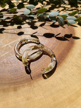 Load image into Gallery viewer, Flower Hoop Collection- Everyday Thin Hoops, neutral colored botanicals