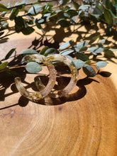 Load image into Gallery viewer, Flower Hoop Collection- Everyday Thin Hoops, neutral colored botanicals
