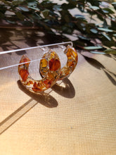 Load image into Gallery viewer, Flower Hoop Collection- Medium Thick Hoops, marigold