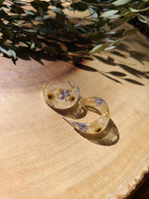 Load image into Gallery viewer, Flower Hoop Collection- Chic Huggie Hoops, Daisy, forget-me-nots
