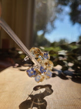 Load image into Gallery viewer, Flower Hoop Collection- Flower Shaped Huggie Hoops, forget-me-nots