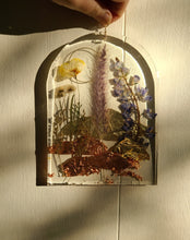 Load image into Gallery viewer, Arch Mountain range Resin wall hangings, clear background, california wildflower