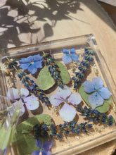 Load image into Gallery viewer, Square coasters, lavender, set of 2 , real pressed flower in resin, FDA food safe resin