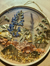 Load image into Gallery viewer, Mountain range Resin wall hangings, 8 inches in diameter, clear background, california wildflower