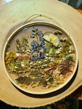 Load image into Gallery viewer, Mountain range Resin wall hangings, 8 inches in diameter, clear background, california wildflower
