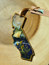 Load image into Gallery viewer, Holiday Ornament- California Coast with pressed poppy