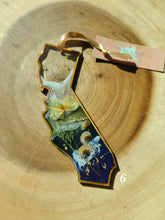 Load image into Gallery viewer, Holiday Ornament- California Coast with pressed poppy