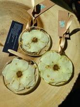 Load image into Gallery viewer, Holiday Ornament- White Rose 2.75 inch round ornament