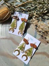 Load image into Gallery viewer, Spring Fern Collection- Ferns, wooden top, hammered moon, jade