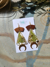 Load image into Gallery viewer, Spring Fern Collection- Ferns, wooden top, hammered moon, jade