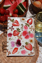 Load image into Gallery viewer, A5 Summer Fruity notebooks,  5.9 inches x 8.2 inches, customizable inside, customizable notebook rings