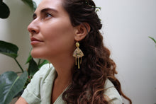 Load image into Gallery viewer, Spring translucent collection- eucalyptus, baby's breath, real pressed flowers in resin, jade bezel