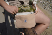 Load image into Gallery viewer, Lily Botanical crossbody bag, 8.25 inches x 6.25 inches daily bag, adjustable/removable straps, magnetic closure, pressed flower in resin, lightweight daily bag