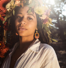Load image into Gallery viewer, Fall Collection- Little yellow daisy garden with wooden half circle