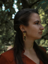 Load image into Gallery viewer, Fall Collection-Golden Amaranth garden , Cherry wood stud top with stainless steel post