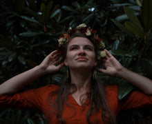 Load image into Gallery viewer, Fall Collection- Garden Rainbow arch, dark green wood accent