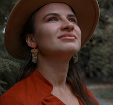 Load image into Gallery viewer, Fall Collection- Garden dangles, cherry wood top