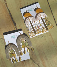 Load image into Gallery viewer, Spring translucent collection- blossom arch, real pressed flowers in resin, polymer clay