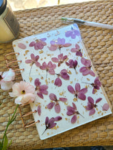 Load image into Gallery viewer, Blossom A5 notebook,  5.9 inches x 8.2 inches, custimizable inside, customizable notebook rings
