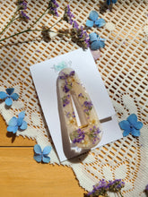 Load image into Gallery viewer, Small Garden Purple flower hair clips, 2.25 inches clips
