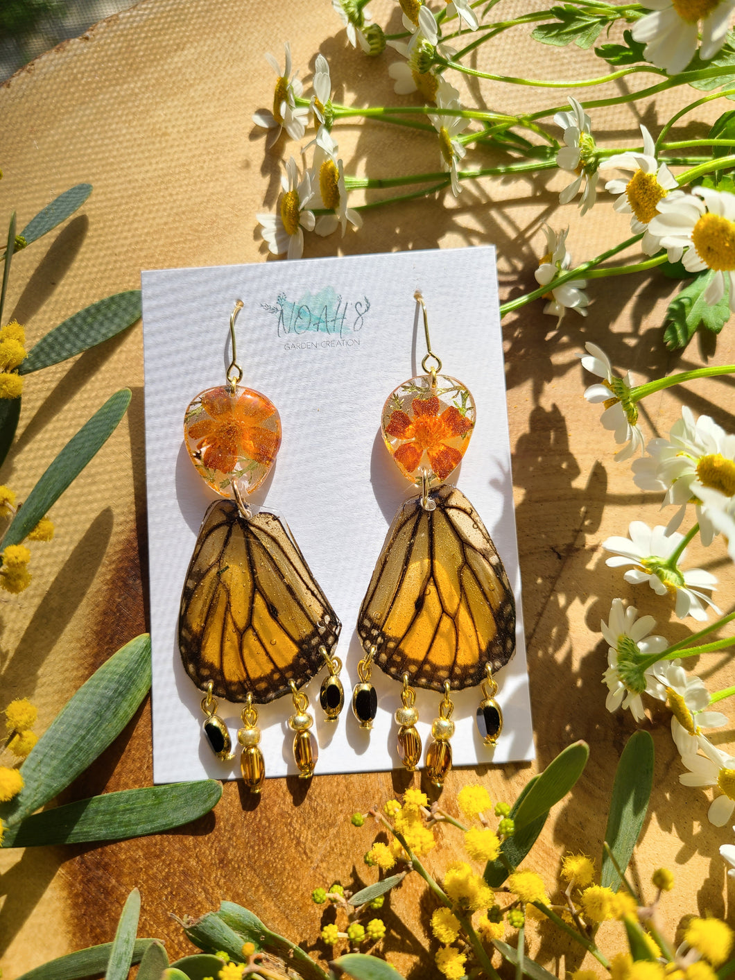 Spring Butterfly Collection- Monarch Wings with Marigold