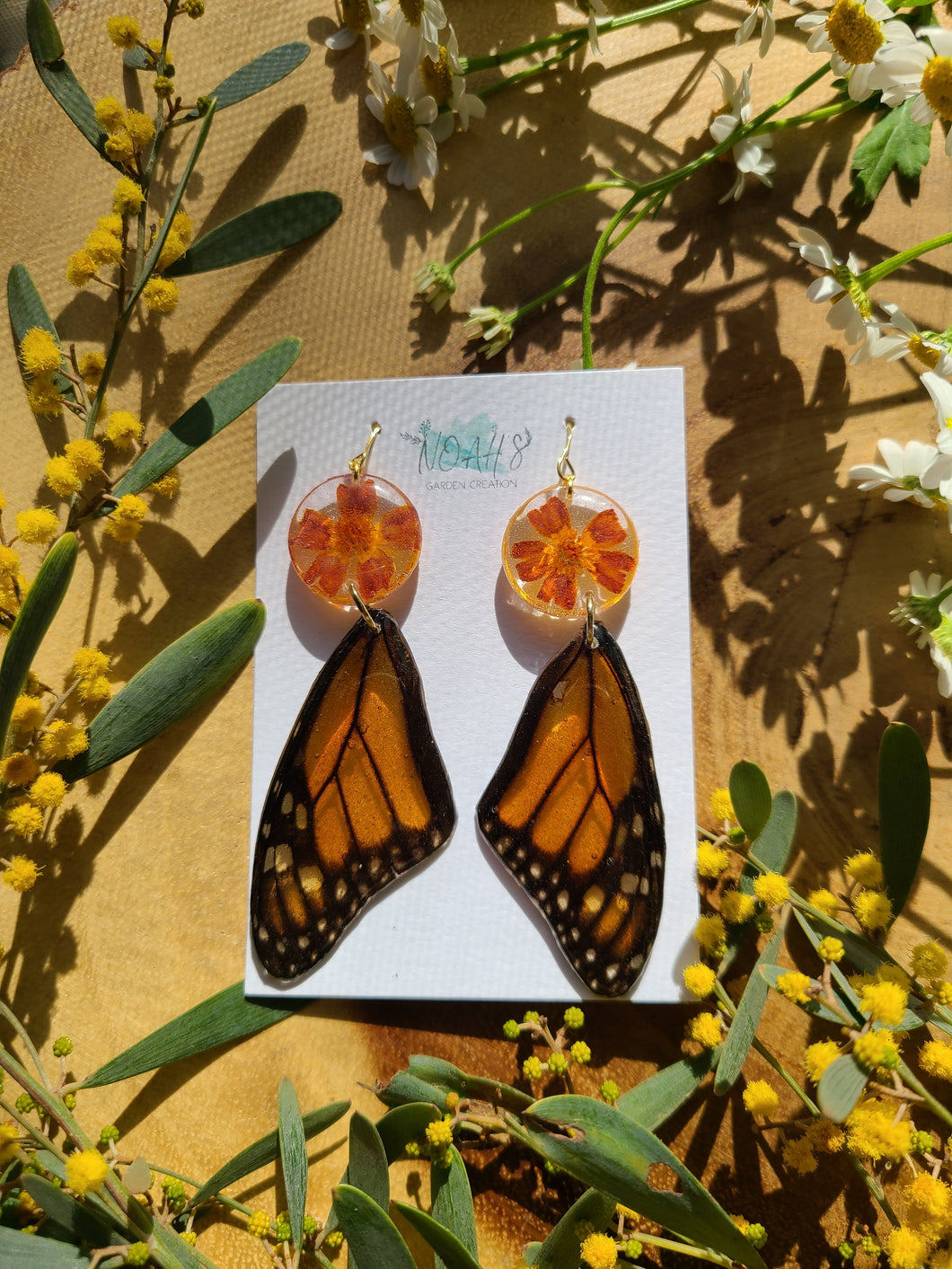 Spring Butterfly Collection- Monarch Wings with Marigold