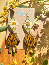Load image into Gallery viewer, Spring Butterfly Collection- Monarch Wings with diamond shaped Daisy
