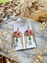 Load image into Gallery viewer, Spring Collection-Pink tea tree blossom, Vintage Glass beads, jade bead
