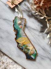 Load image into Gallery viewer, Holiday Ornament- California Coast with pressed poppy
