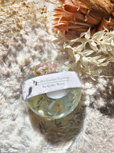 Load image into Gallery viewer, Tea light candle holder, hydrangea, real dried flower in resin, organic pebbled shape
