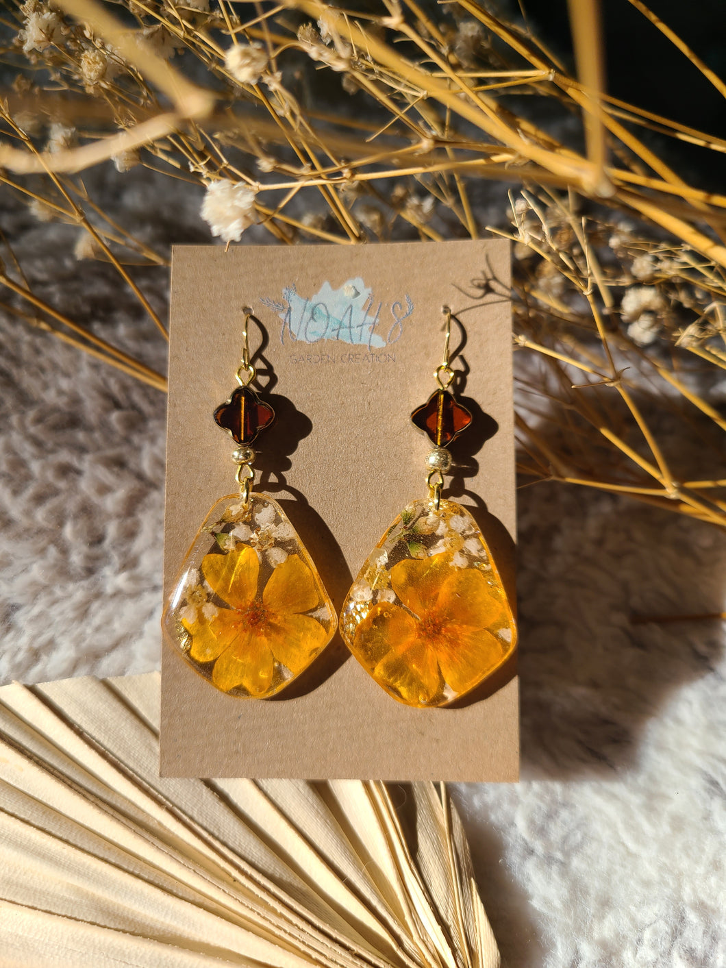 Orange Marigold earrings