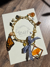 Load image into Gallery viewer, The California Dreamin Bag Charm- Poppy &amp; Monarch butterfly
