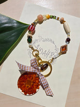 Load image into Gallery viewer, Fall Marigold Bag charm-Looped Around Style
