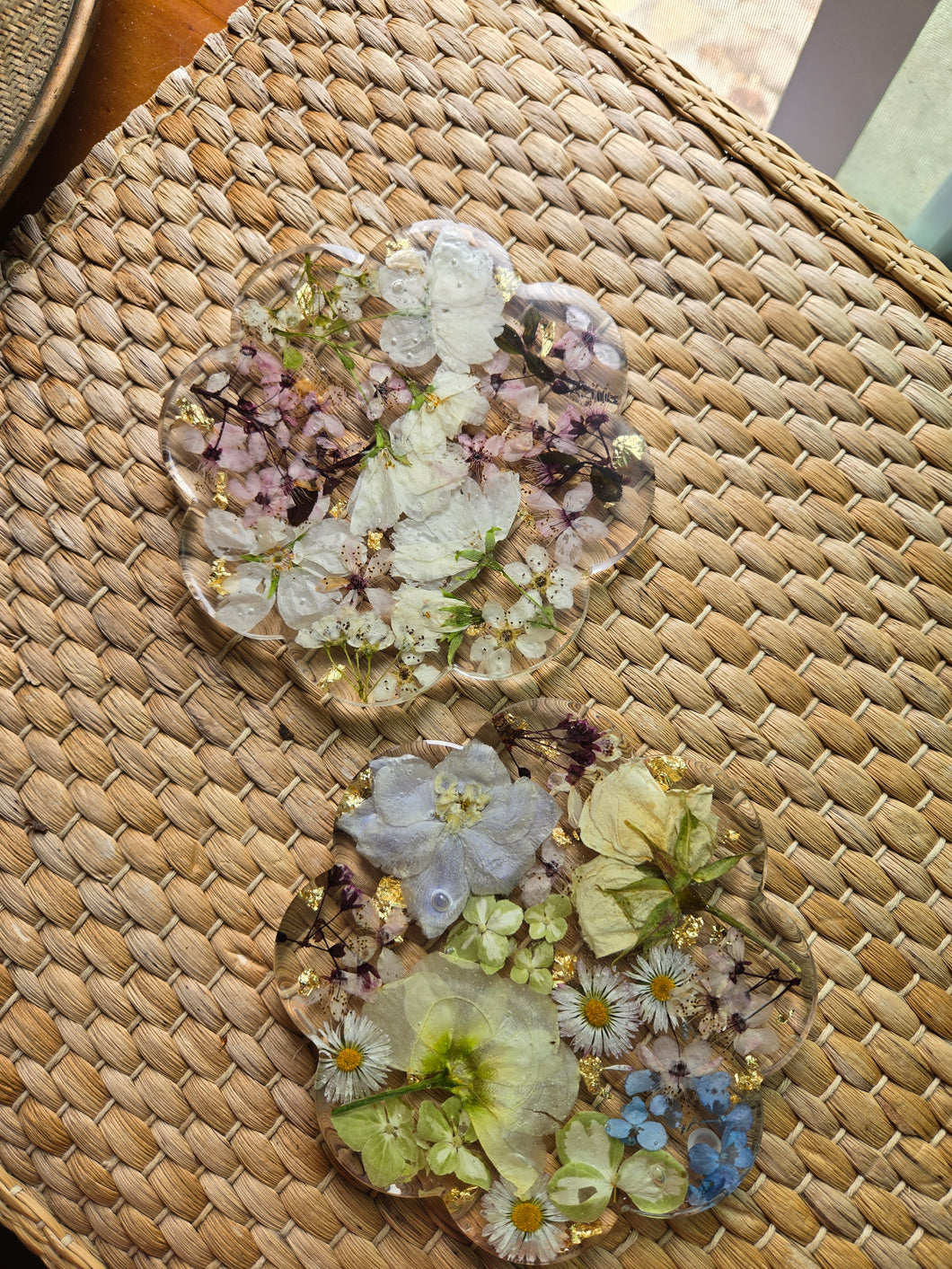 2 Flower coasters