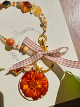 Load image into Gallery viewer, Fall Marigold Bag charm-Looped Around Style
