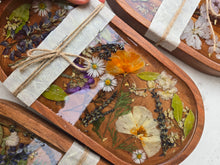 Load image into Gallery viewer, California Poppy tray and Marigold earrings
