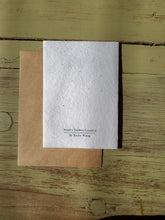 Load image into Gallery viewer, Pressed Eucalyptus on Block printed cards on plantable wildflower seed paper, 4 x6 inches, kraft paper envelope
