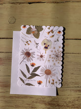Load image into Gallery viewer, SINGLE Digitalized Pressed Botanical Postcards(White), One-sided postcards with envelope

