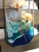 Load image into Gallery viewer, The Golden Coast Wall Decor- Unique wooden frame, real pressed flowers
