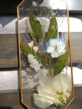 Load image into Gallery viewer, Wall Decor- Unique wooden frame, real pressed flowers
