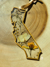 Load image into Gallery viewer, Holiday Ornament- California Coast with pressed poppy
